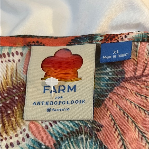 Anthropologie Vibrant Orange Floral Wrap Maxi Dress - Picture 6 of 6